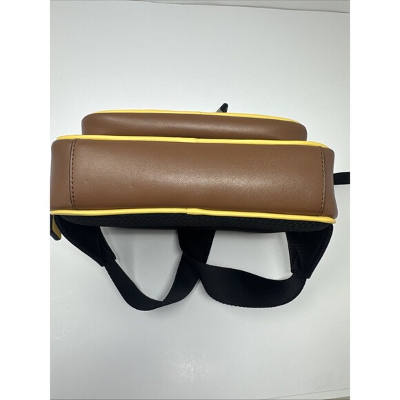 MICHAEL KORS Cooper Graphic Logo Sling Pack Yellow Brown NICE - Picture 8 of 12